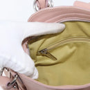 Salvatore Ferragamo Gancini Hand Bag Leather Pink Silver Auth 171824-20