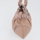 Salvatore Ferragamo Gancini Hand Bag Leather Pink Silver Auth 171824-4