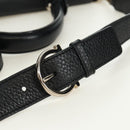 Salvatore Ferragamo Gancini Sofia Hand Bag Leather 2way Black Auth 171826A-10