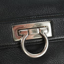 Salvatore Ferragamo Gancini Sofia Hand Bag Leather 2way Black Auth 171826A-19