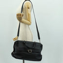 Salvatore Ferragamo Gancini Sofia Hand Bag Leather 2way Black Auth 171826A-29