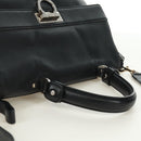 Salvatore Ferragamo Gancini Sofia Hand Bag Leather 2way Black Auth 171826A-6
