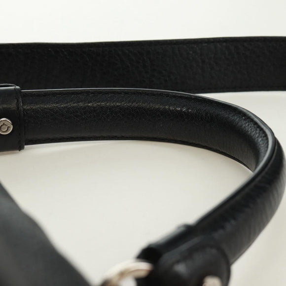 Salvatore Ferragamo Gancini Sofia Hand Bag Leather 2way Black Auth 171826A