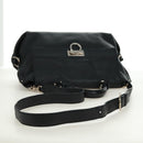 Salvatore Ferragamo Gancini Sofia Hand Bag Leather 2way Black Auth 171826A-9
