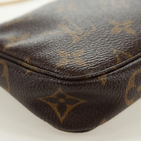 LOUIS VUITTON Monogram T&B Mini Pochette Accessoires Pouch M60153 Auth 171828V
