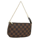 LOUIS VUITTON Damier Ebene Mini Pochette Accessoires Pouch N58009 Auth 171831V-1