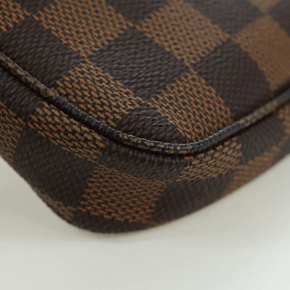 LOUIS VUITTON Damier Ebene Mini Pochette Accessoires Pouch N58009 Auth 171831V