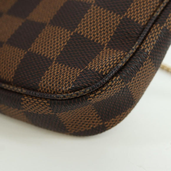LOUIS VUITTON Damier Ebene Mini Pochette Accessoires Pouch N58009 Auth 171831V