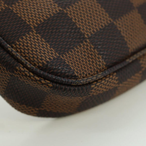 LOUIS VUITTON Damier Ebene Mini Pochette Accessoires Pouch N58009 Auth 171831V