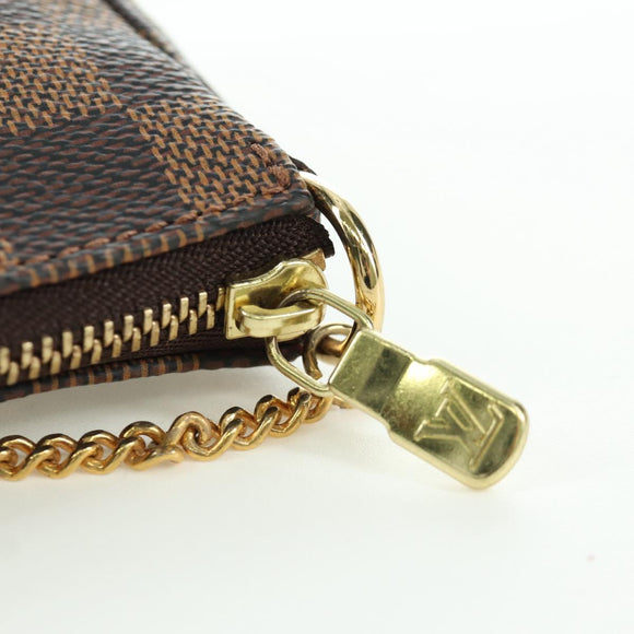 LOUIS VUITTON Damier Ebene Mini Pochette Accessoires Pouch N58009 Auth 171831V