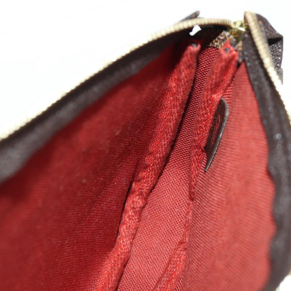 LOUIS VUITTON Damier Ebene Mini Pochette Accessoires Pouch N58009 Auth 171831V