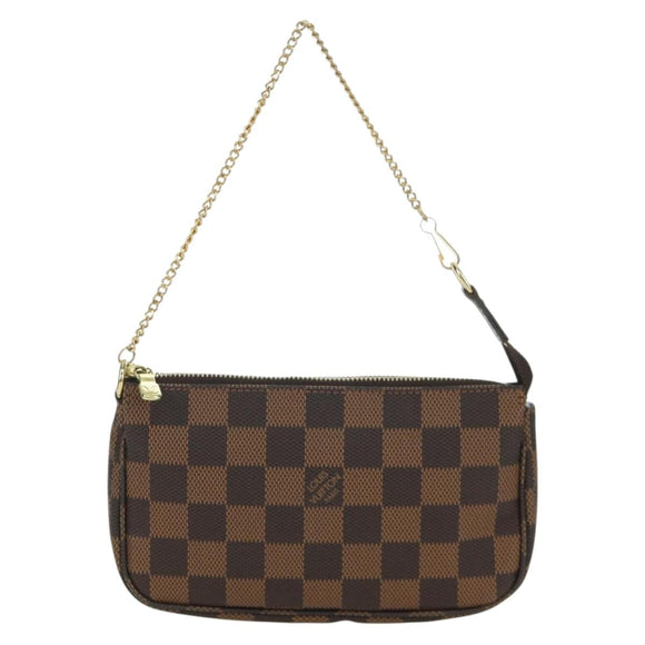 LOUIS VUITTON Damier Ebene Mini Pochette Accessoires Pouch N58009 Auth 171831V