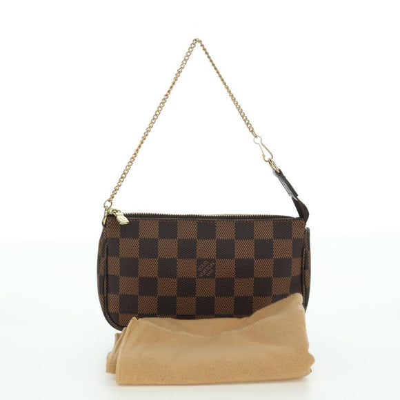 LOUIS VUITTON Damier Ebene Mini Pochette Accessoires Pouch N58009 Auth 171831V