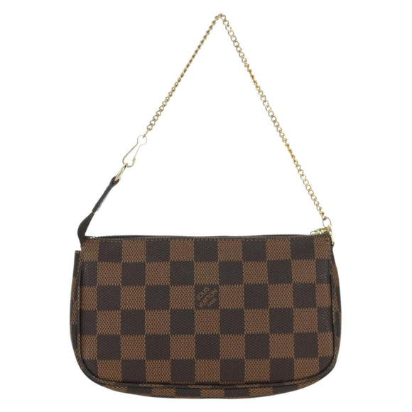 LOUIS VUITTON Damier Ebene Mini Pochette Accessoires Pouch N58009 Auth 171831V