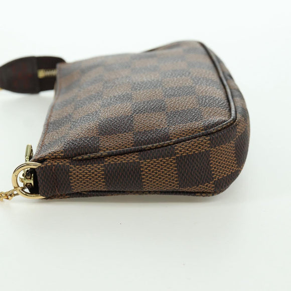 LOUIS VUITTON Damier Ebene Mini Pochette Accessoires Pouch N58009 Auth 171831V