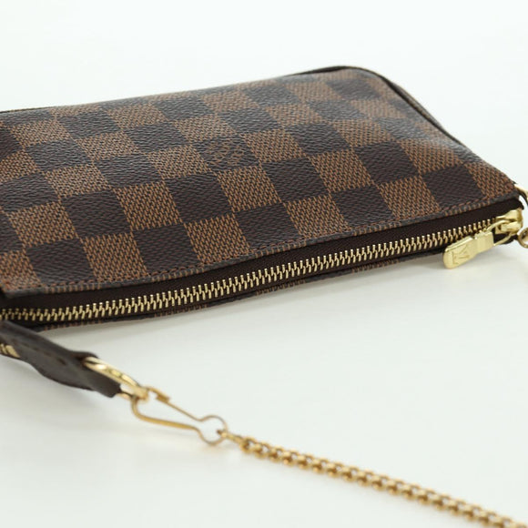LOUIS VUITTON Damier Ebene Mini Pochette Accessoires Pouch N58009 Auth 171831V