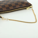 LOUIS VUITTON Damier Ebene Mini Pochette Accessoires Pouch N58009 Auth 171831V-7
