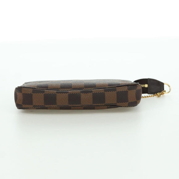 LOUIS VUITTON Damier Ebene Mini Pochette Accessoires Pouch N58009 Auth 171831V