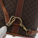 CELINE Macadam Canvas Shoulder Bag PVC Leather Brown Gold Auth 171835-10