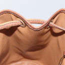 CELINE Macadam Canvas Shoulder Bag PVC Leather Brown Gold Auth 171835-17