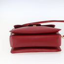 Salvatore Ferragamo Gancini Handtasche Leder 2-Wege Rot Gold Original 171837-5