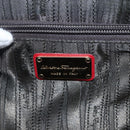 Salvatore Ferragamo Gancini Hand Bag Leather 2way Red Gold Auth 171837-17