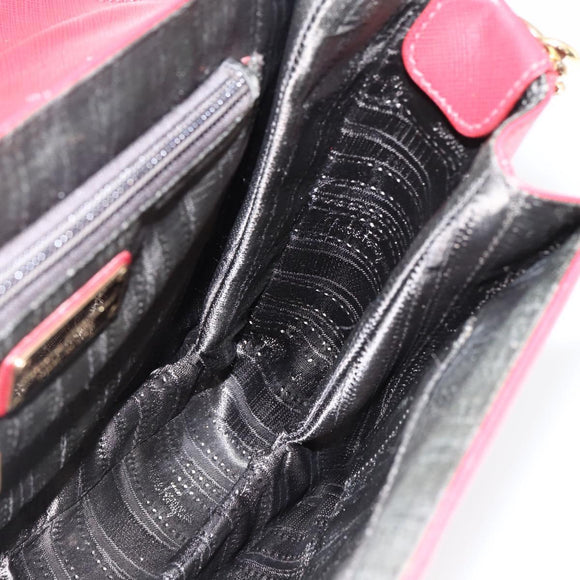 Salvatore Ferragamo Gancini Handtasche Leder 2-Wege Rot Gold Original 171837