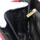 Salvatore Ferragamo Gancini Handtasche Leder 2-Wege Rot Gold Original 171837-21