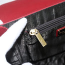 Salvatore Ferragamo Gancini Handtasche Leder 2-Wege Rot Gold Original 171837-22