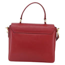 Salvatore Ferragamo Gancini Handtasche Leder 2-Wege Rot Gold Original 171837-2