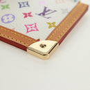 LOUIS VUITTON Multicolor Pochette Cles Coin Purse White M92655 LV Auth 171841V-14