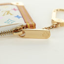 LOUIS VUITTON Multicolor Pochette Cles Coin Purse White M92655 LV Auth 171841V-9