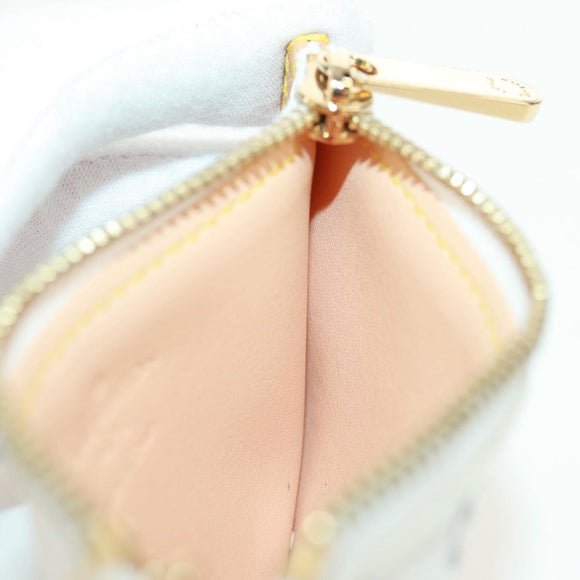 LOUIS VUITTON Multicolor Pochette Cles Coin Purse White M92655 LV Auth 171841V