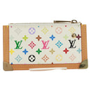 LOUIS VUITTON Multicolor Pochette Cles Coin Purse White M92655 LV Auth 171841V-2