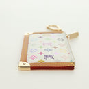 LOUIS VUITTON Multicolor Pochette Cles Coin Purse White M92655 LV Auth 171841V-4