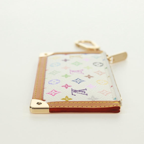 LOUIS VUITTON Multicolor Pochette Cles Coin Purse White M92655 LV Auth 171841V