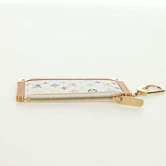 LOUIS VUITTON Multicolor Pochette Cles Coin Purse White M92655 LV Auth 171841V