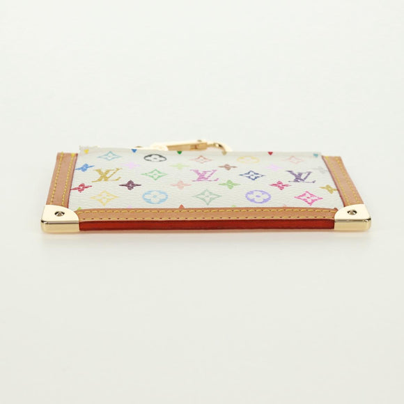 LOUIS VUITTON Multicolor Pochette Cles Coin Purse White M92655 LV Auth 171841V