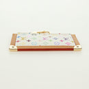 LOUIS VUITTON Multicolor Pochette Cles Coin Purse White M92655 LV Auth 171841V-7