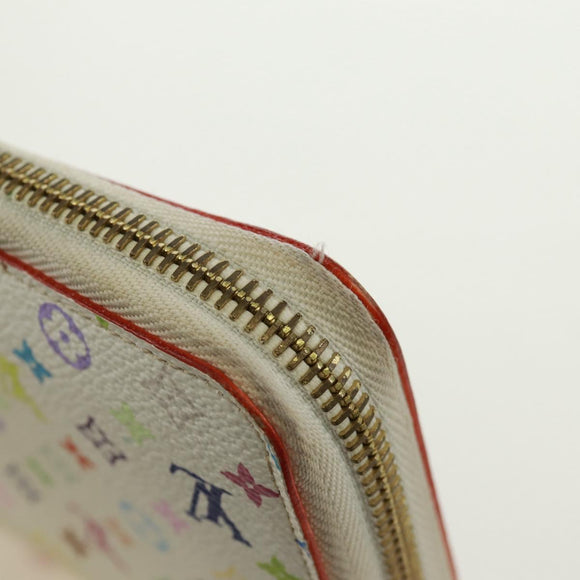 LOUIS VUITTON Monogram Multicolor Zippy Lange Portemonnee Wit M60241 LV Auth 171842V