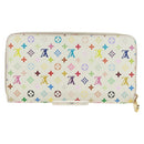 LOUIS VUITTON Monogram Multicolor Zippy Long Wallet White M60241 LV Auth 171842V-3