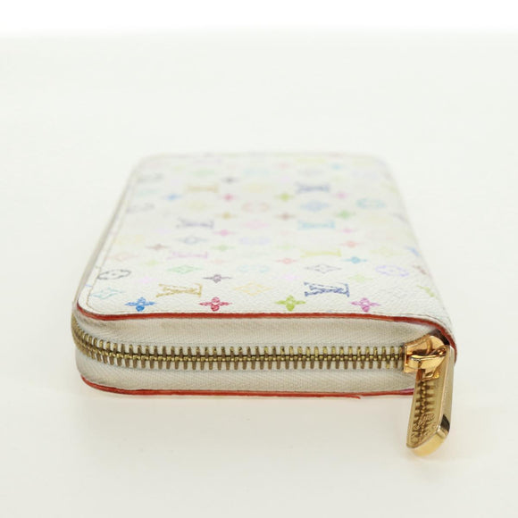 LOUIS VUITTON Monogram Multicolor Zippy Long Wallet White M60241 LV Auth 171842V