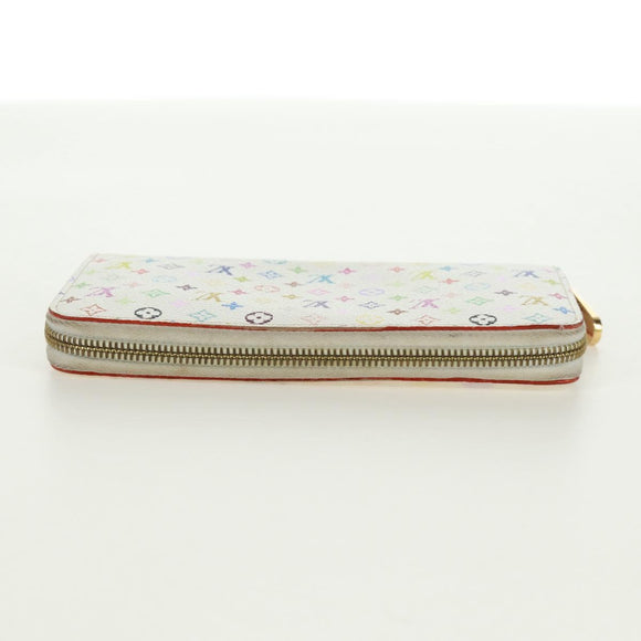 LOUIS VUITTON Monogram Multicolor Zippy Lange Portemonnee Wit M60241 LV Auth 171842V