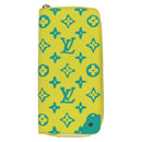 LOUIS VUITTON Playground Zippy Vertical Wallet Yellow M82005 Auth 171843M-13