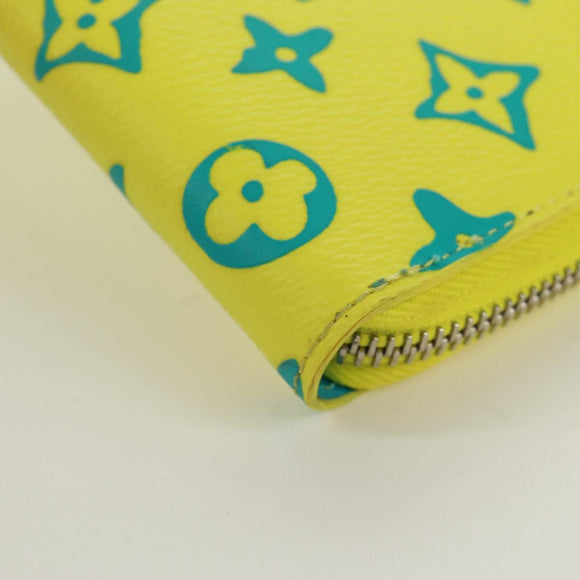 LOUIS VUITTON Playground Zippy Vertical Wallet Yellow M82005 Auth 171843M