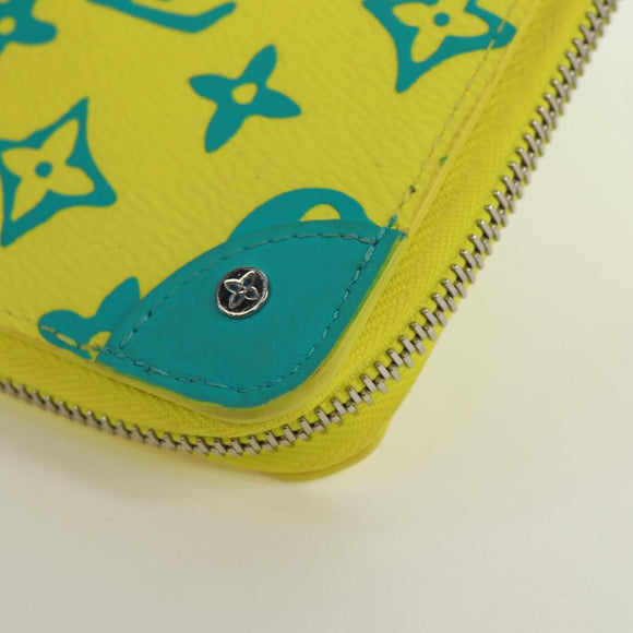LOUIS VUITTON Playground Zippy Vertical Wallet Yellow M82005 Auth 171843M