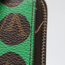LOUIS VUITTON Monogram Yayoi Kusama Zippy Long Wallet Green M60451 Auth 171845-9