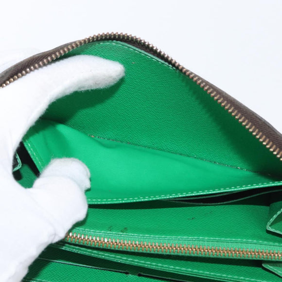 LOUIS VUITTON Monogram Yayoi Kusama Zippy Long Wallet Green M60451 Auth 171845