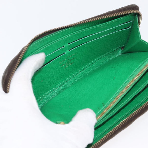 LOUIS VUITTON Monogram Yayoi Kusama Zippy Long Wallet Green M60451 Auth 171845