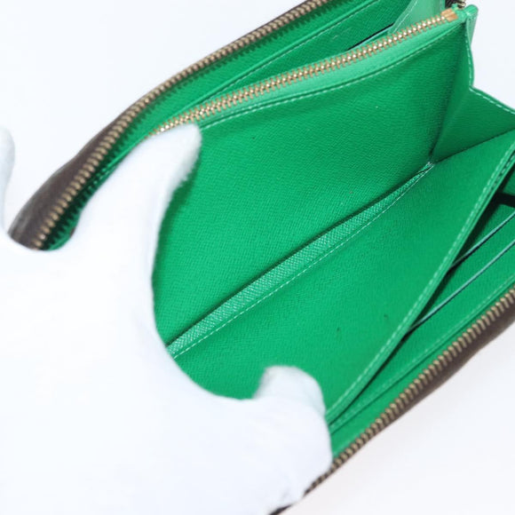 LOUIS VUITTON Monogram Yayoi Kusama Zippy Long Wallet Green M60451 Auth 171845